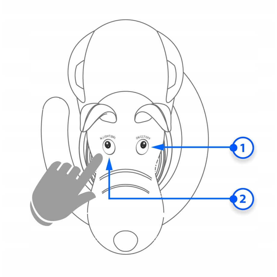 Lampka biurkowa dla dzieci PIESEK biały