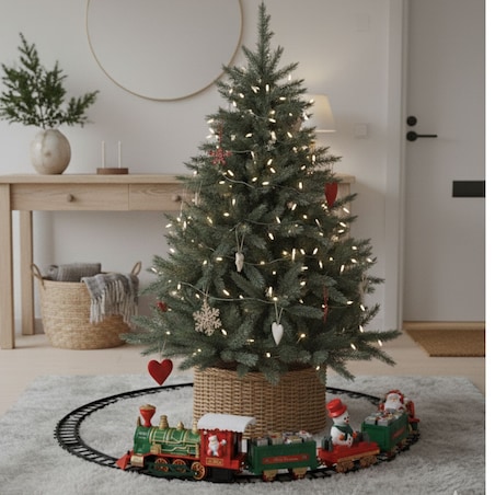 Kolejka świąteczna pod choinkę, 698 cm, 39 elementów