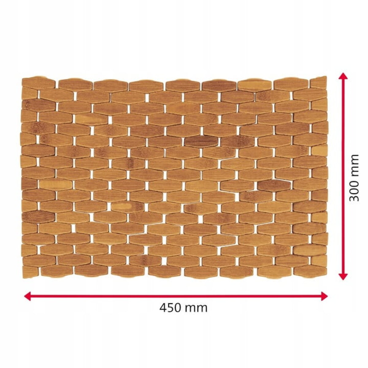 Bambusowa Podkładka mata Ochronna pod Talerz Naczynia Trapez 45 x 29 cm