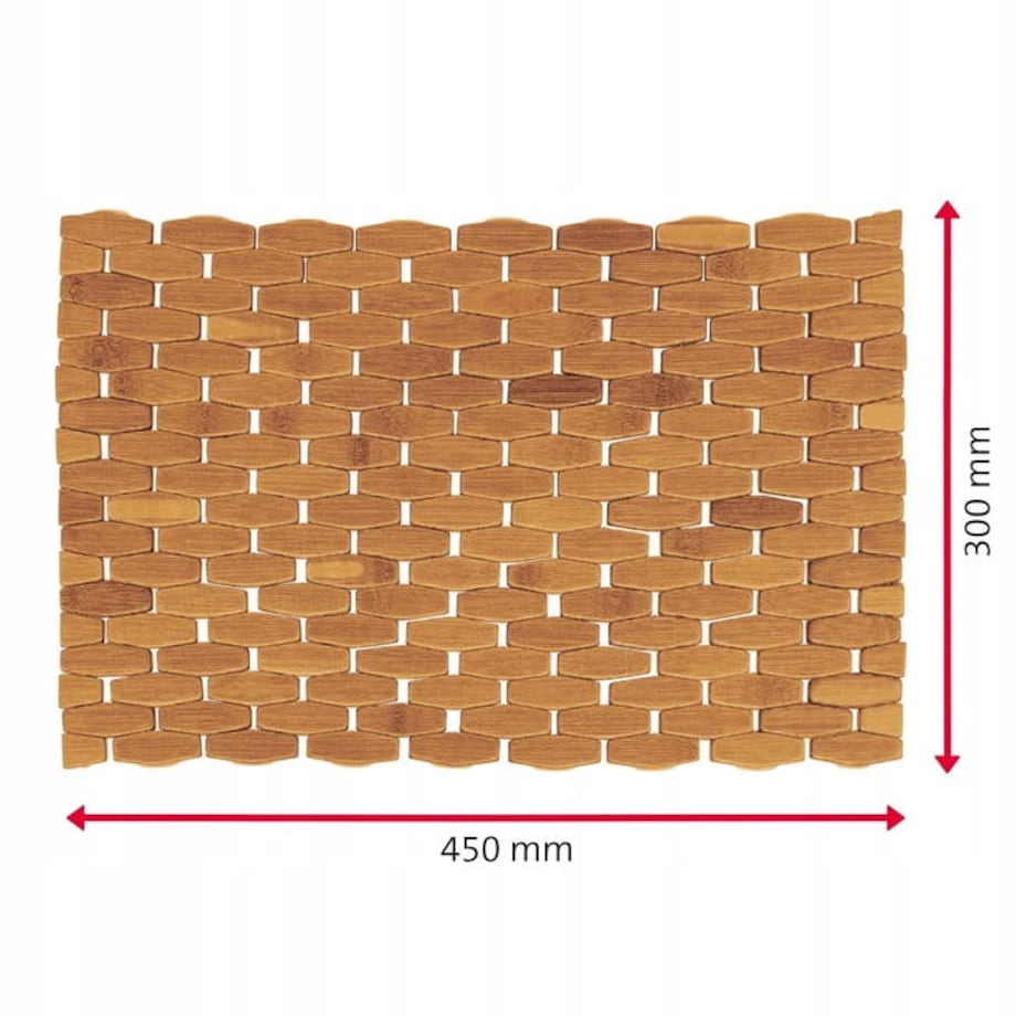Bambusowa Podkładka mata Ochronna pod Talerz Naczynia Trapez 45 x 29 cm