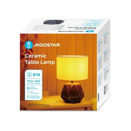 Ceramiczna lampa stołowa TRI GREY 29 cm