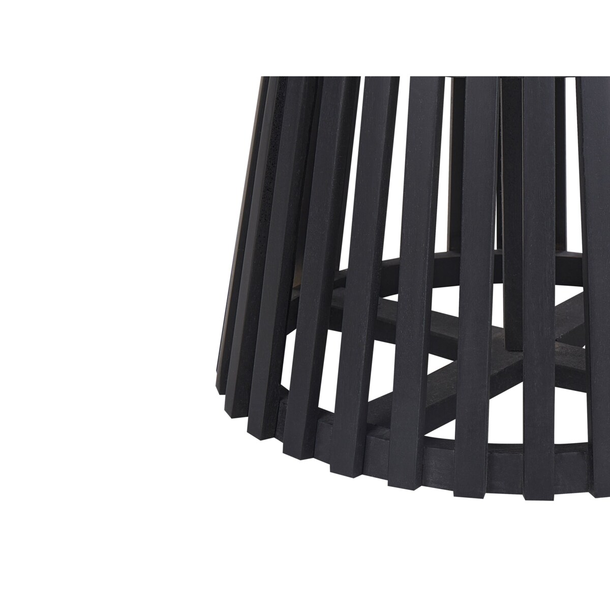 Stół do jadalni okrągły drewno akacjowe  120 cm czarny MESILLA