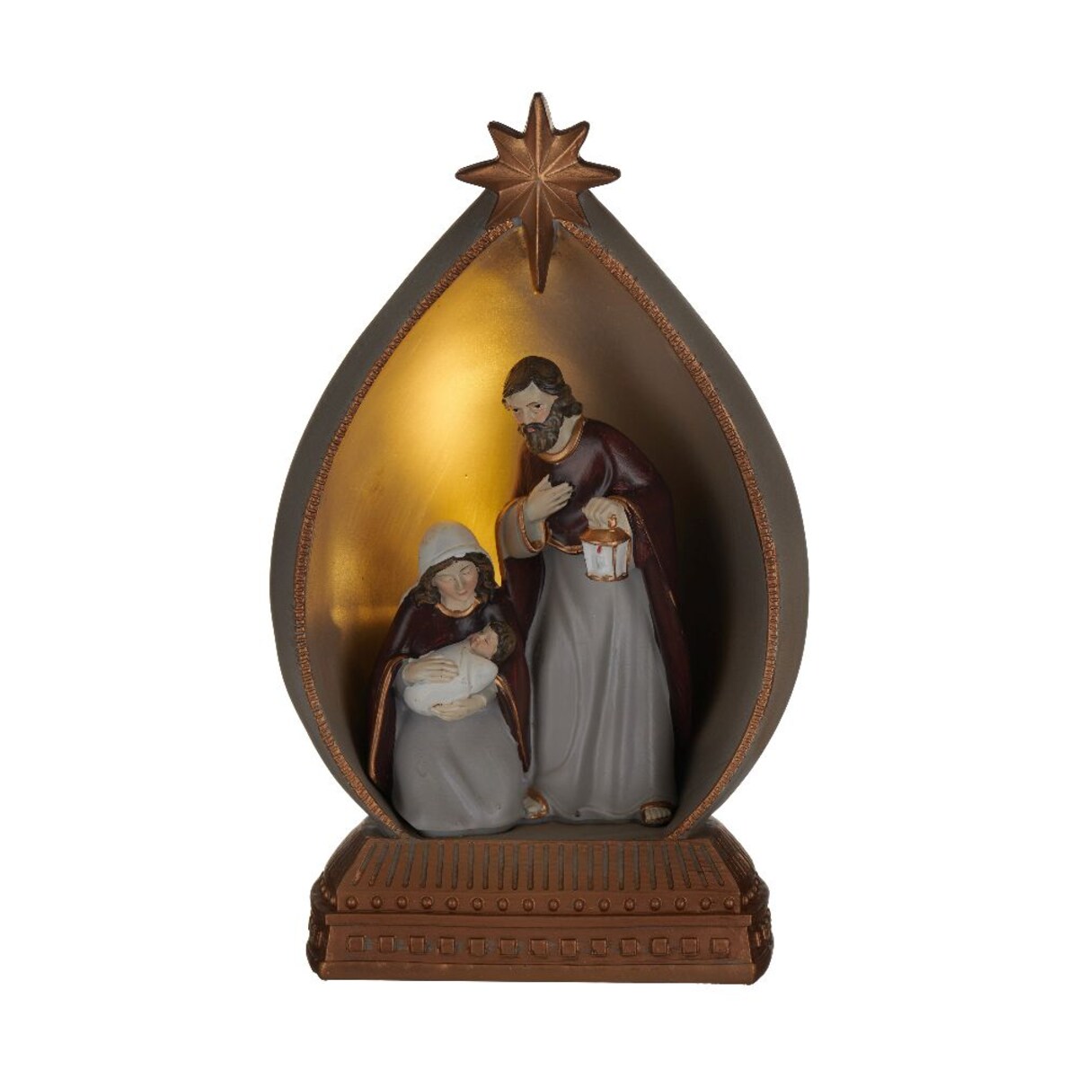 VILLA ITALIA Szopka bożonarodzeniowa LED 23 cm HOLY FAMILY