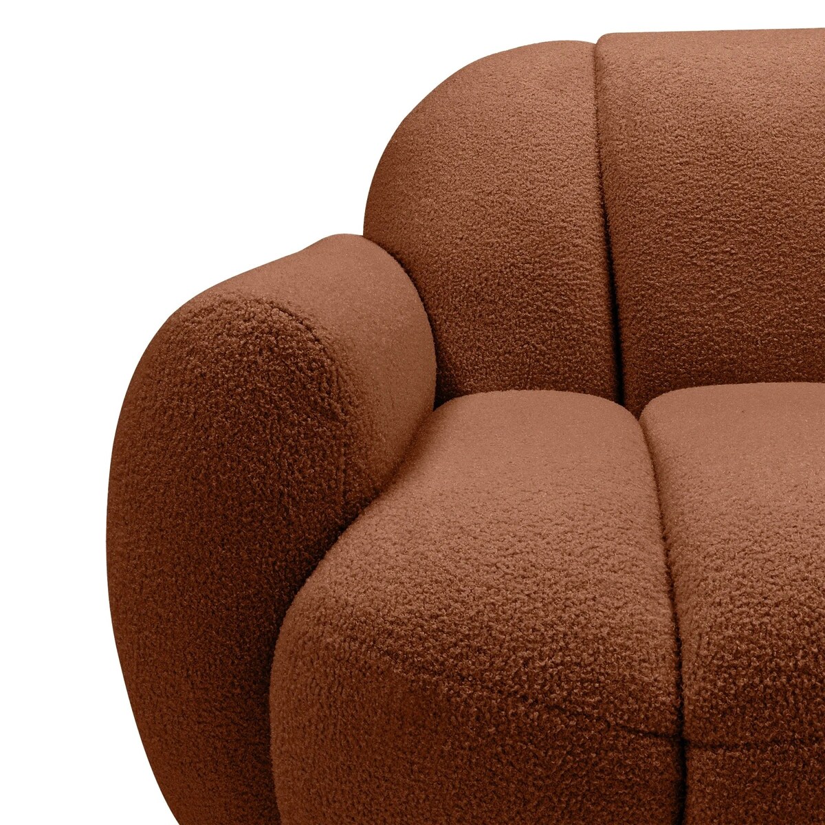 Fotel obrotowy 77x106x85 PALLASS bouclé miedziany