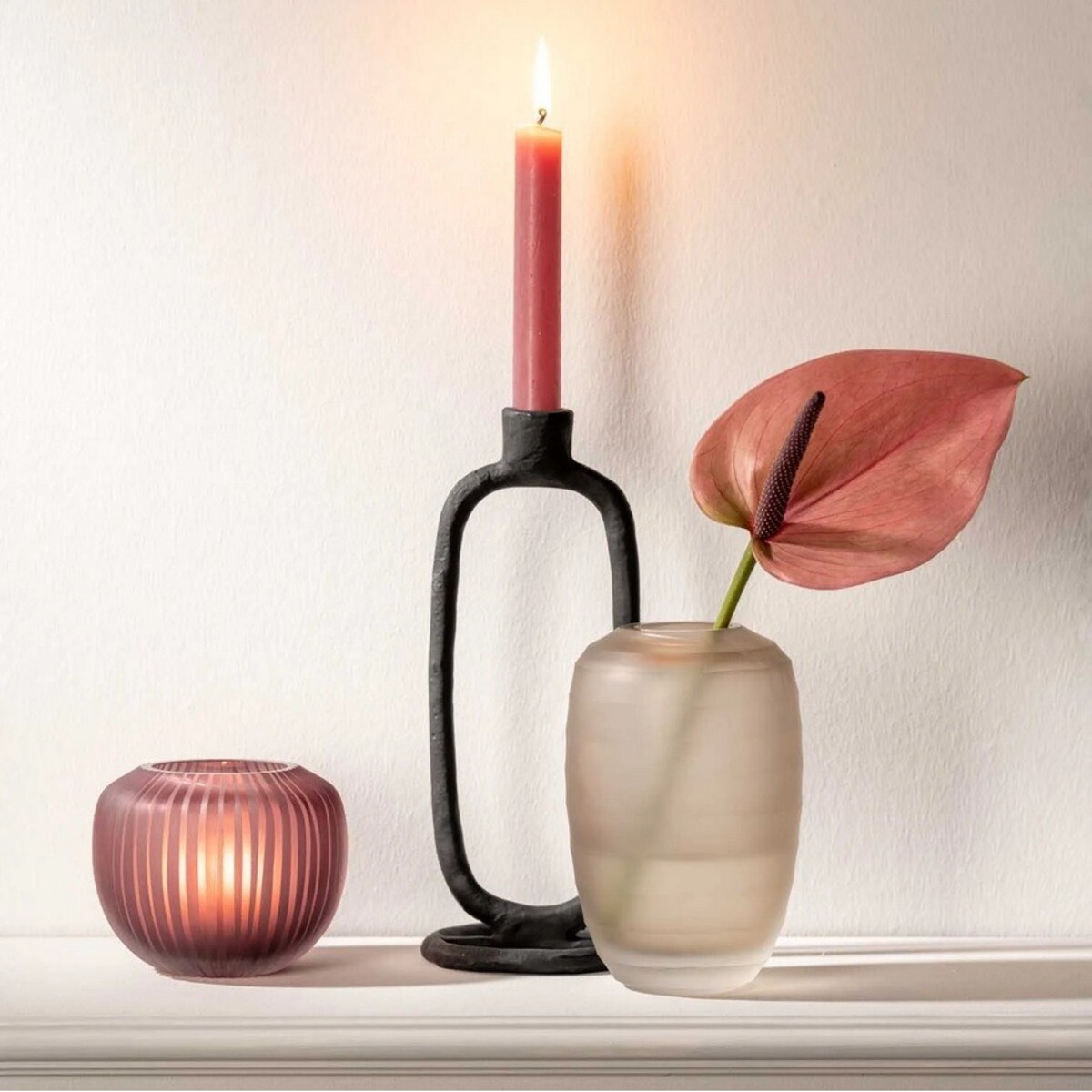 Wazon szklany 9 cm jagodowy BELLAGIO - Leonardo