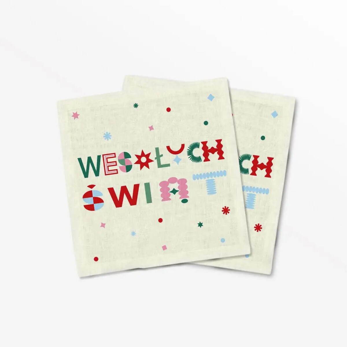 Serwetki świąteczne - Wesołych świąt - napis (2szt.)