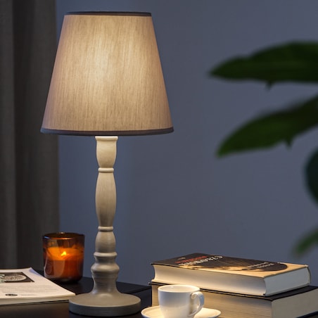 KONSIMO GITTA Klasyczna lampka nocna kolor szary