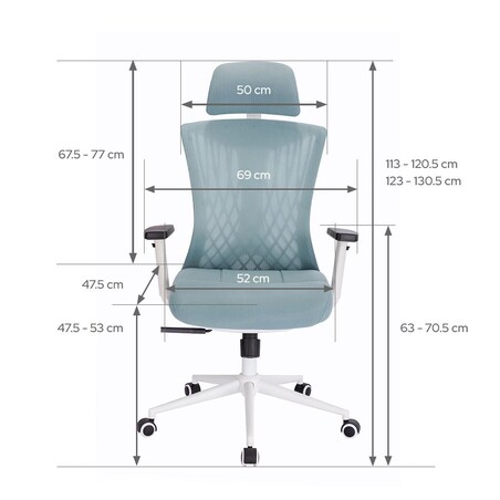 FOTEL BIUROWY ERGONOMICZNY AVERY PATYNOWY