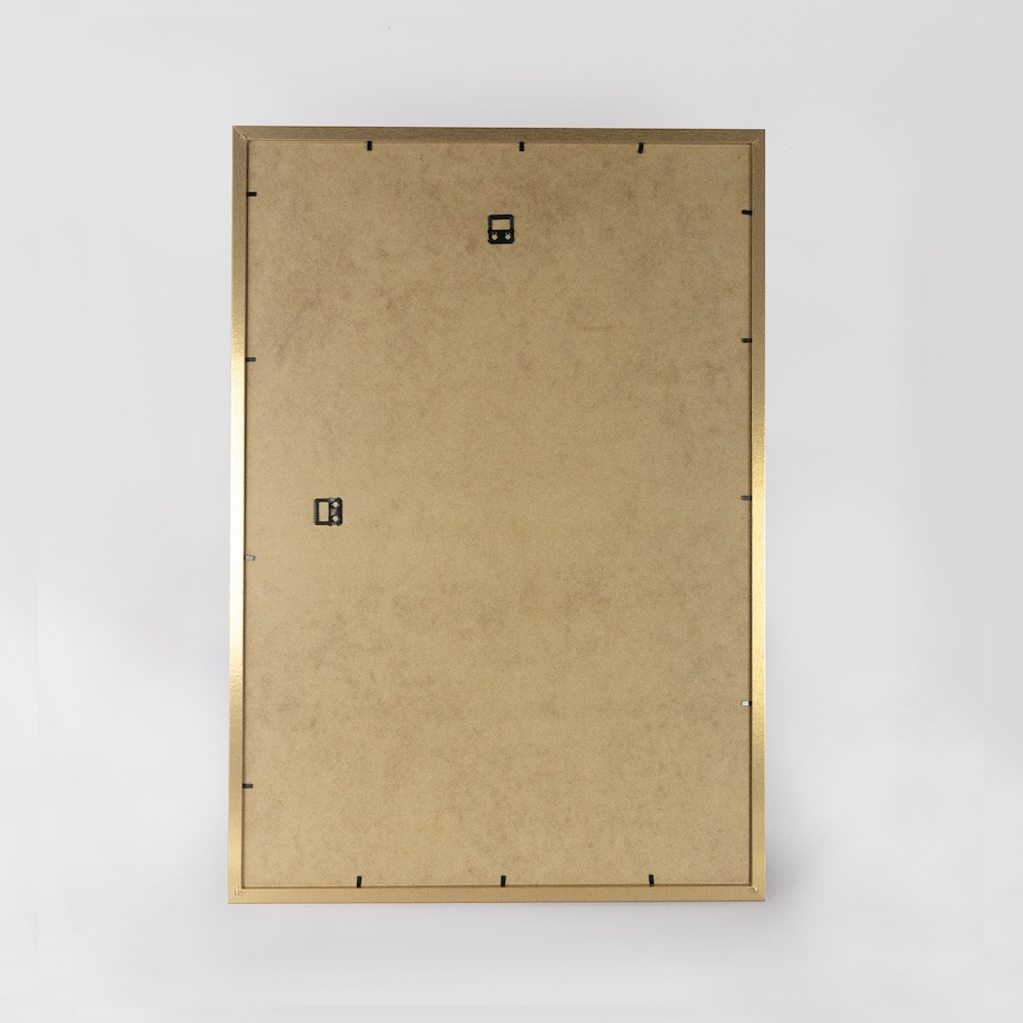 Ramka na zdjęcia 50x70 cm złota rama MDF z plexi do powieszenia pion poziom klasyczna prostokątna ramka FRAMAI®