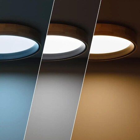 Plafon Nature ABR-PLODV-C-30WW-CCT Abruzzo LED 31W 2700-6500K drewniany czarny
