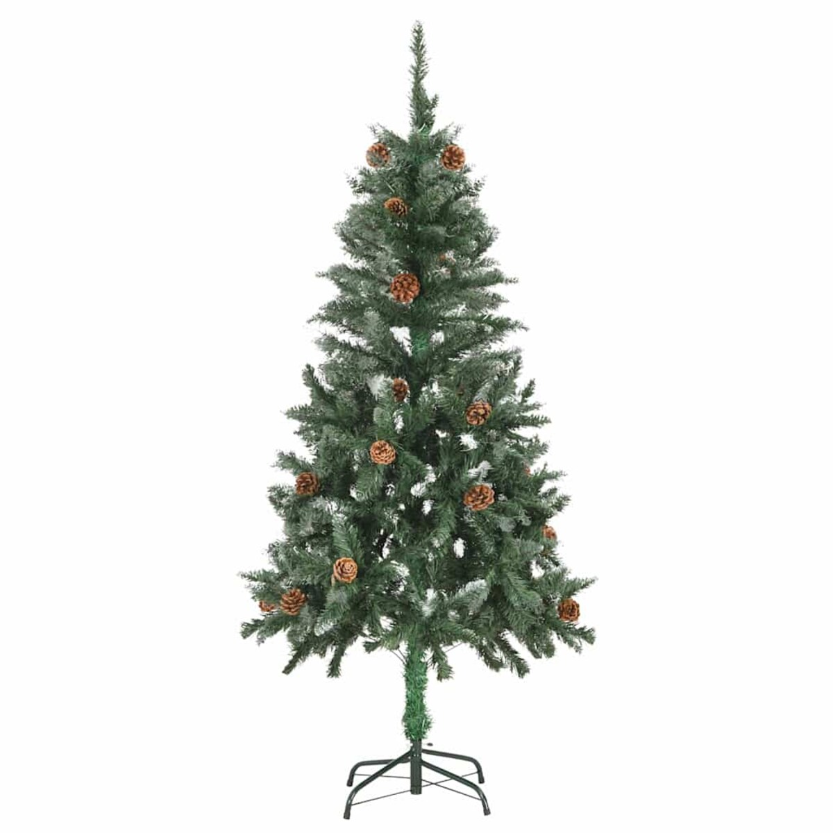 vidaXL Sztuczna choinka z lampkami, bombkami i szyszkami, 150 cm