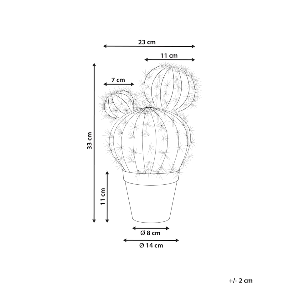 Sztuczna roślina BALL CACTUS Zielony