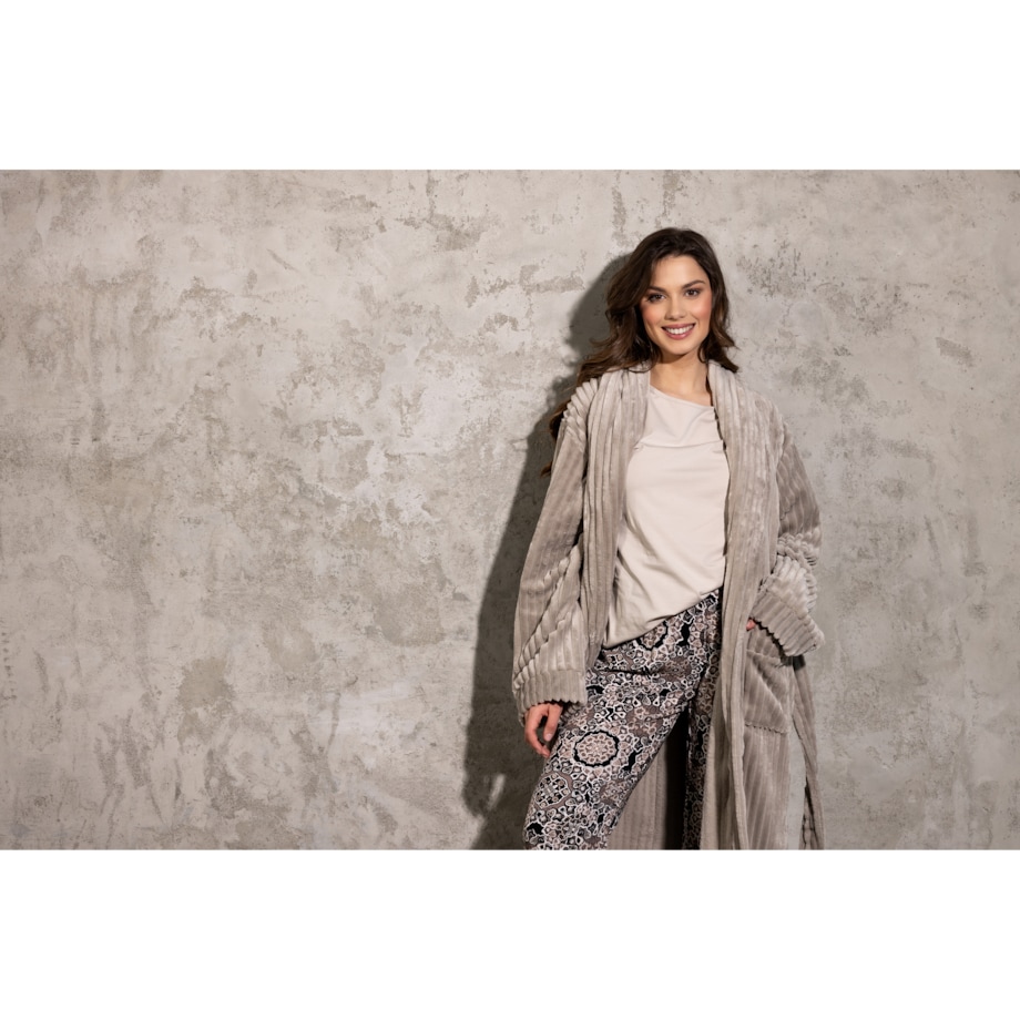 Szlafrok One And Only Long Beige Beige, XXL