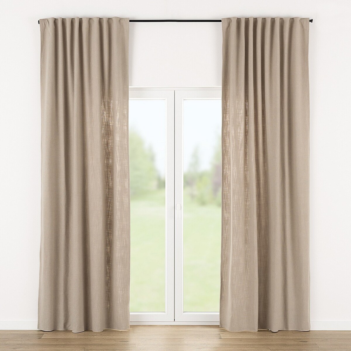 Zasłona gotowa na taśmie marszczącej 140x280cm beige 1 szt. 140x280 beżowy