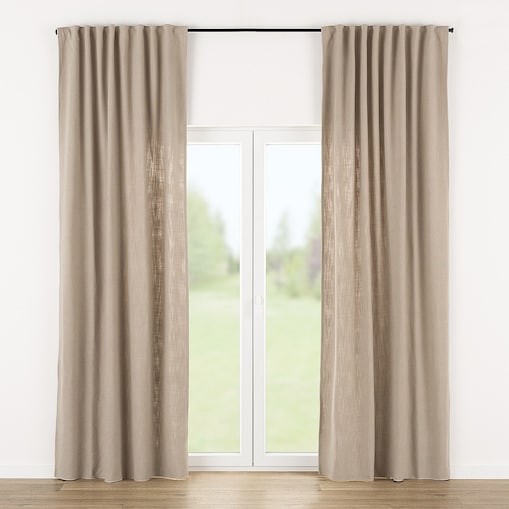 Zasłona gotowa na taśmie marszczącej 140x280cm beige 1 szt. 140x280 beżowy