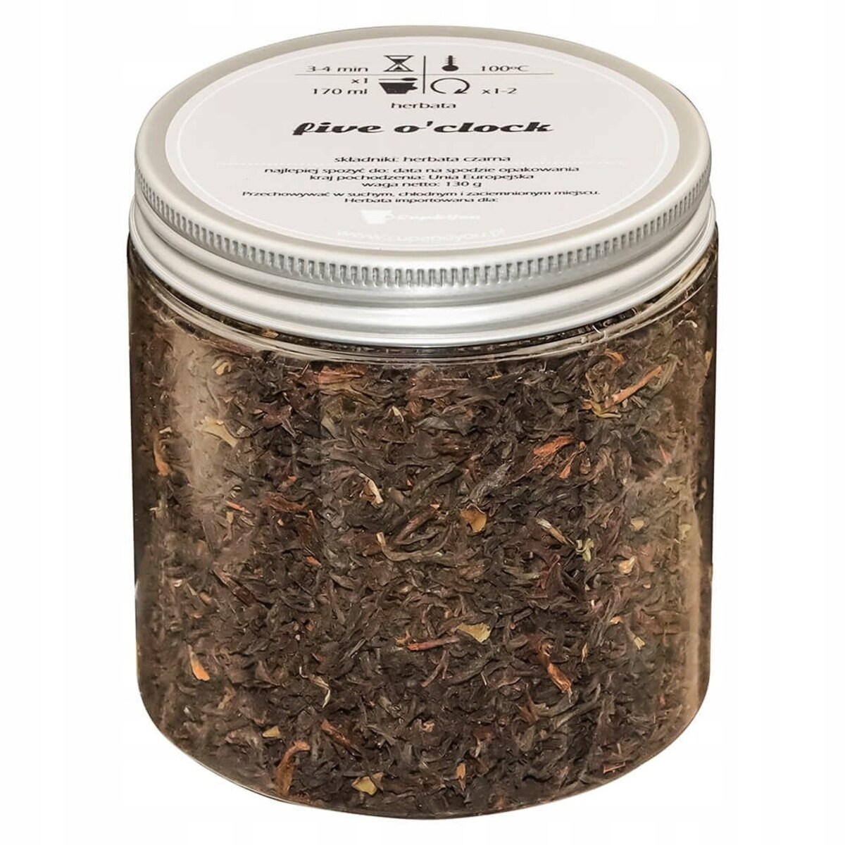 Herbata czarna FIVE O'CLOCK smak aromatyczna i kwiecista herbata angielska - herbata liściasta sypana mieszanka napar susz - gotowa na prezent upominek