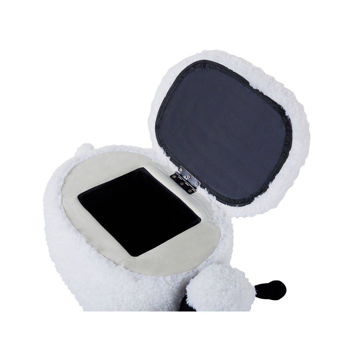 Pufa zwierzak ze schowkiem biała SHEEP