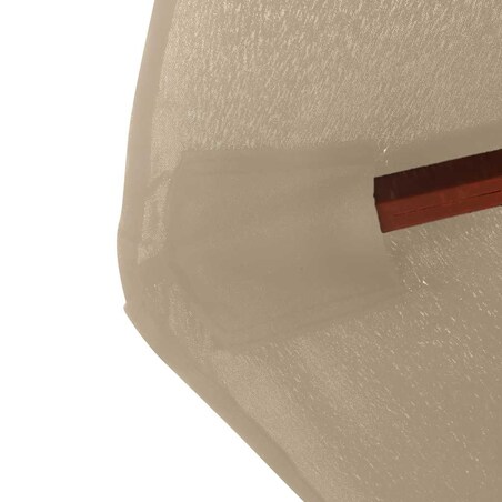 vidaXL Parasol ogrodowy na drewnianym słupku, 350 cm, taupe
