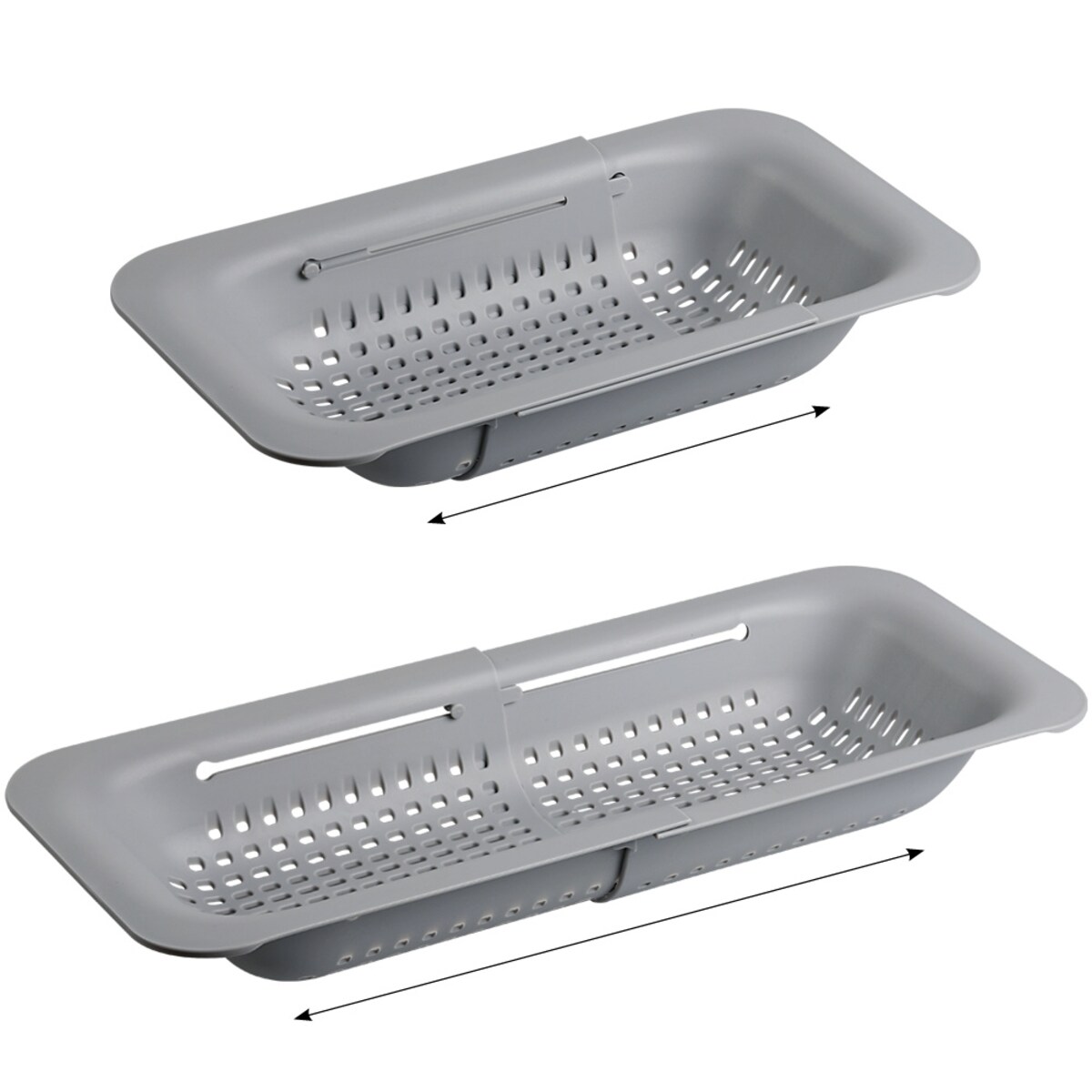 Sitko kuchenne do zlewu KESPER, plastikowy, 36,2 x 20,2 x 6,5 cm, szary