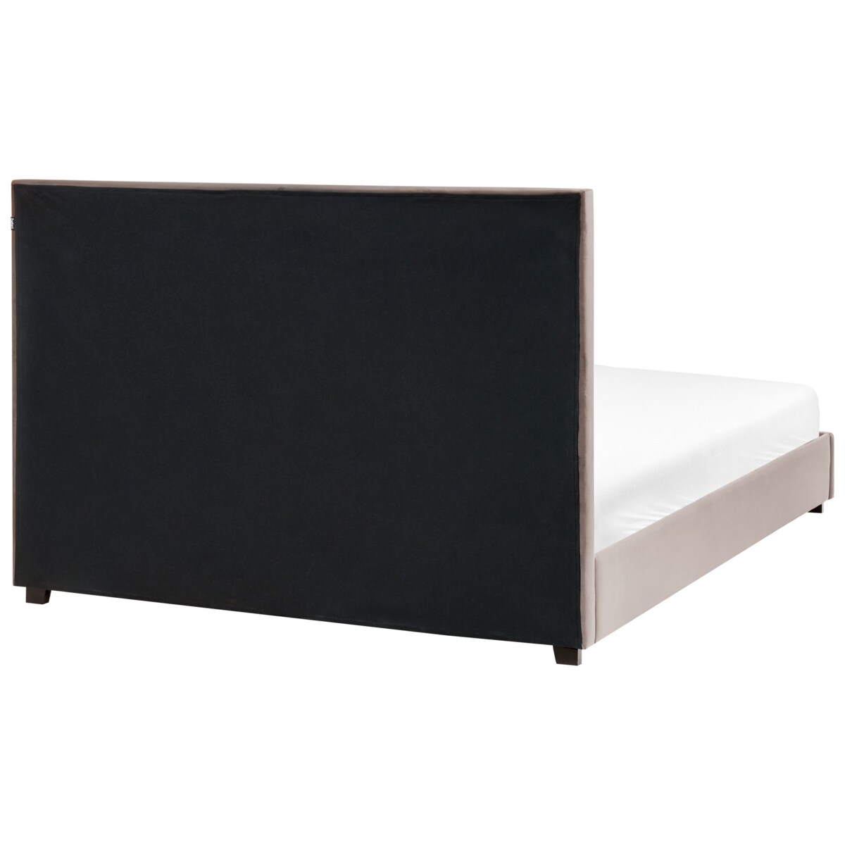 Łóżko Welur ROUEN 160 x 200 cm Beżowoszary