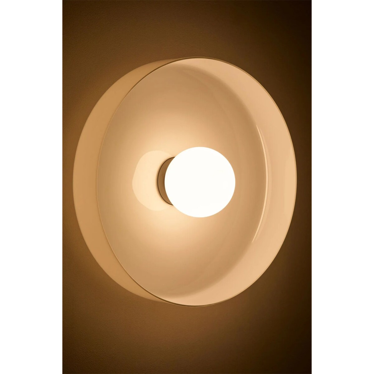 Kinkiet szklany Jaxal biało-czarny Ø35 cm