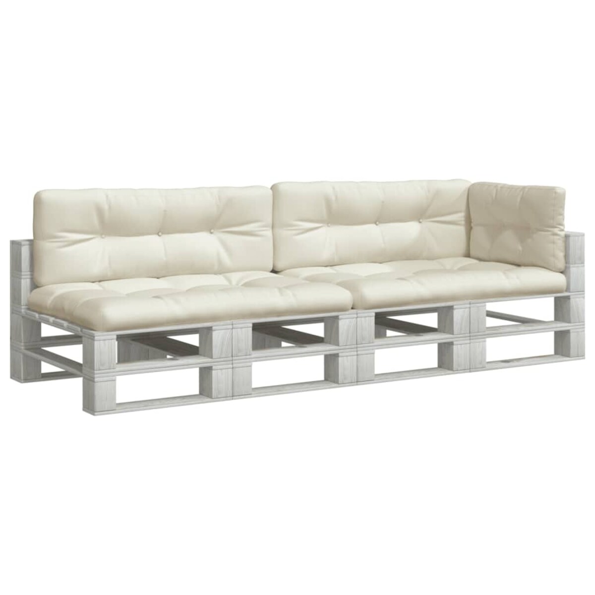 vidaXL Poduszki na palety, 5 szt., kremowe, tkanina