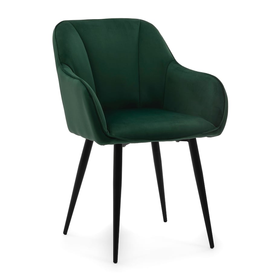 Krzesło tapicerowane welurowe LAGO velvet aksamit zielone