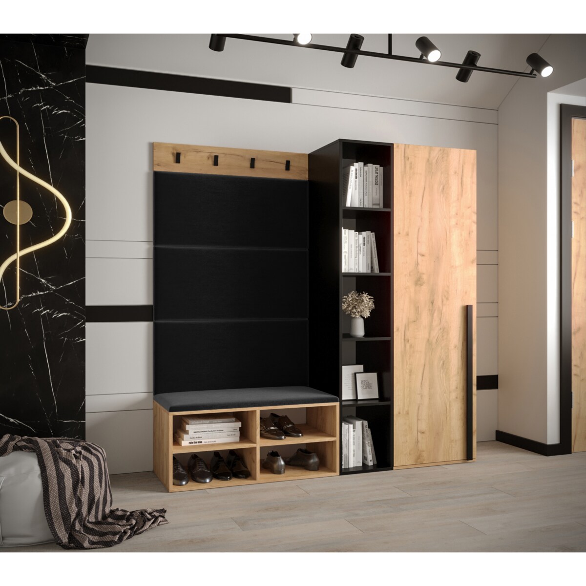 Garderoba do przedpokoju Abiks MIRO 1 craft+manila18