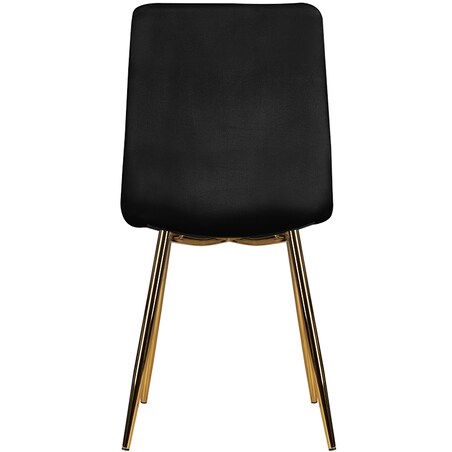 Krzesło tapicerowane czarne welurowe pikowane złote nogi glamour