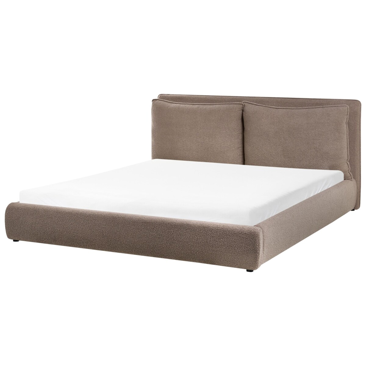 Łóżko wodne Boucle BAJONNA 180 x 200 cm Brązowy