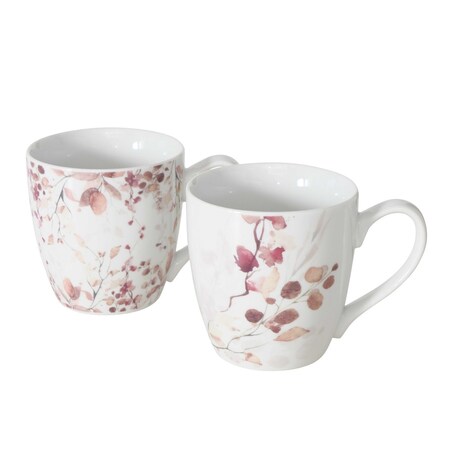 Porcelanowy kubek ze wzorem kwiatów, BERNADA, 480 ml