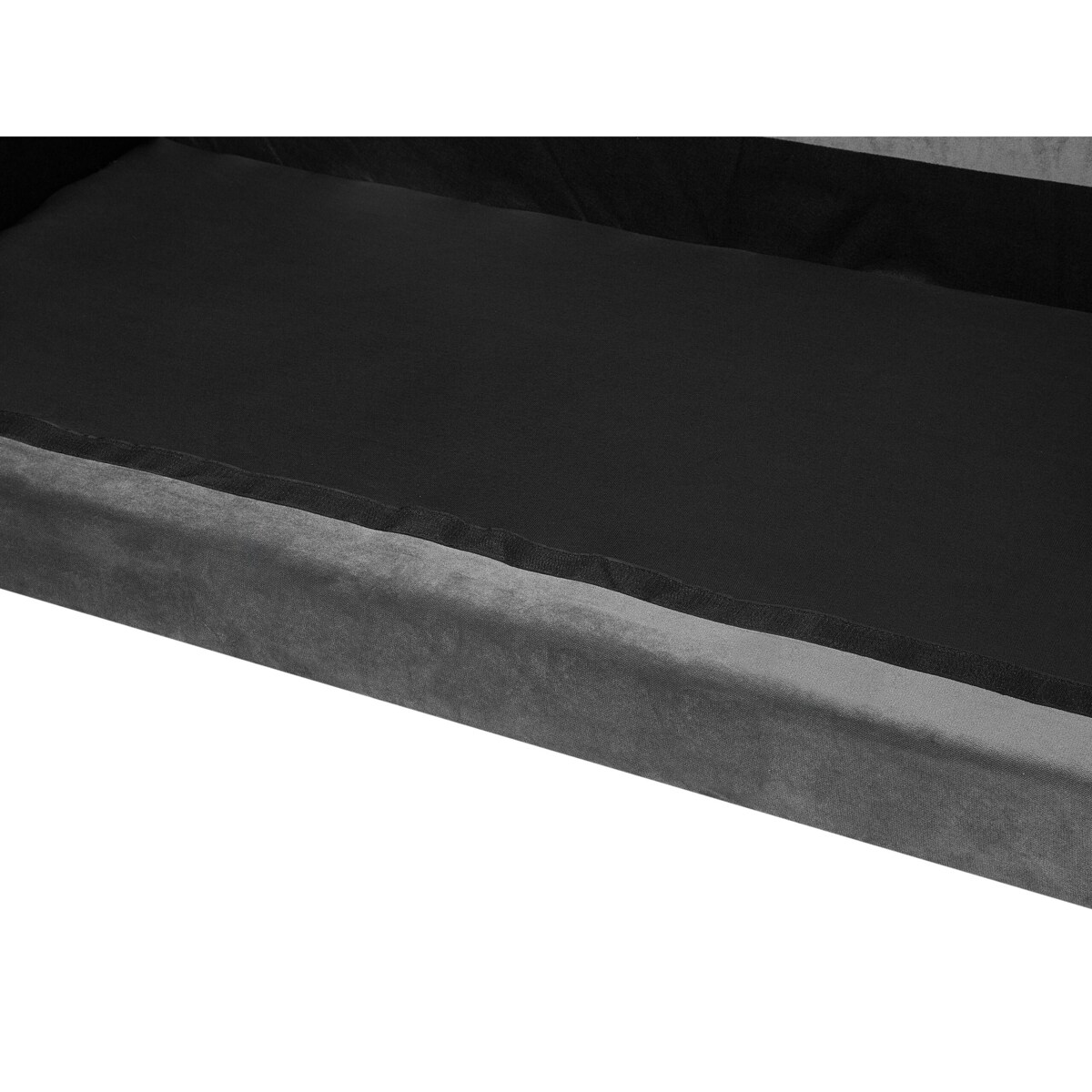 Sofa 3-osobowa welurowa szara EIKE