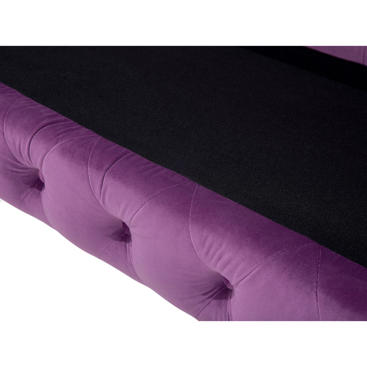 Sofa 3-osobowa welurowa fioletowa SOTRA