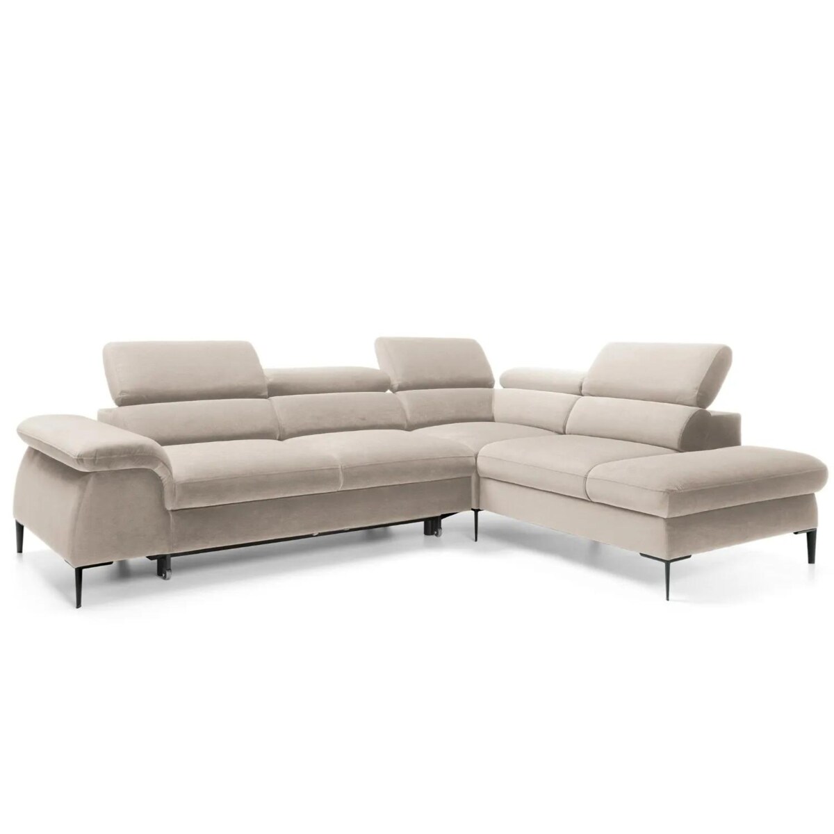 Narożnik z funkcją spania SIMON L jasny beżowy prawy/lewy