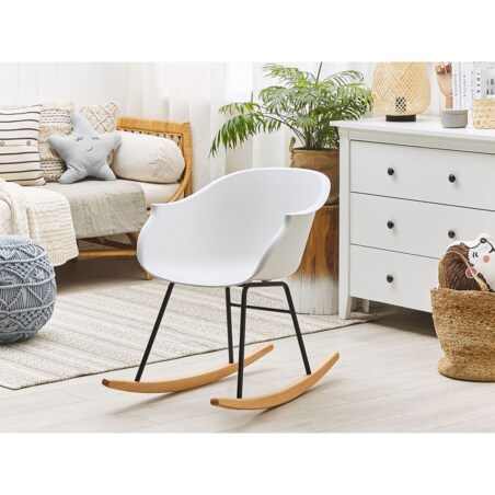 Krzesło bujane białe HARMONY
