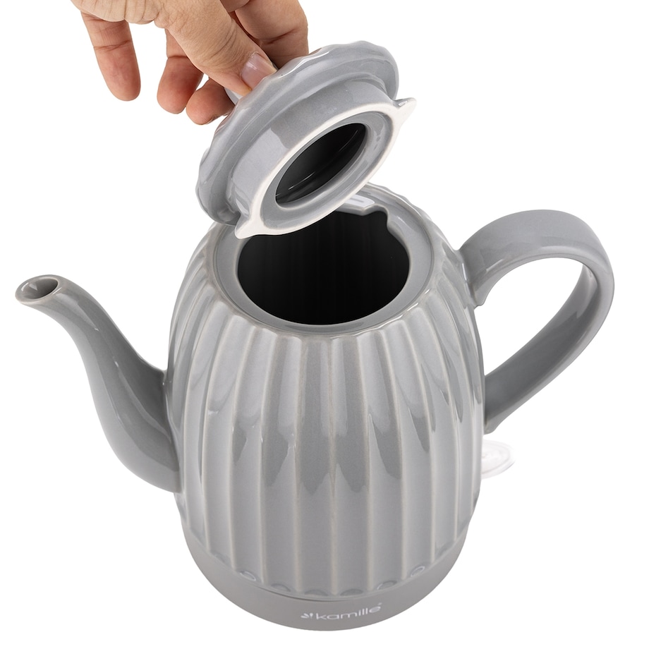 Czajnik elektryczny bezprzewodowy ceramiczny 1.5L szary KAMILLE