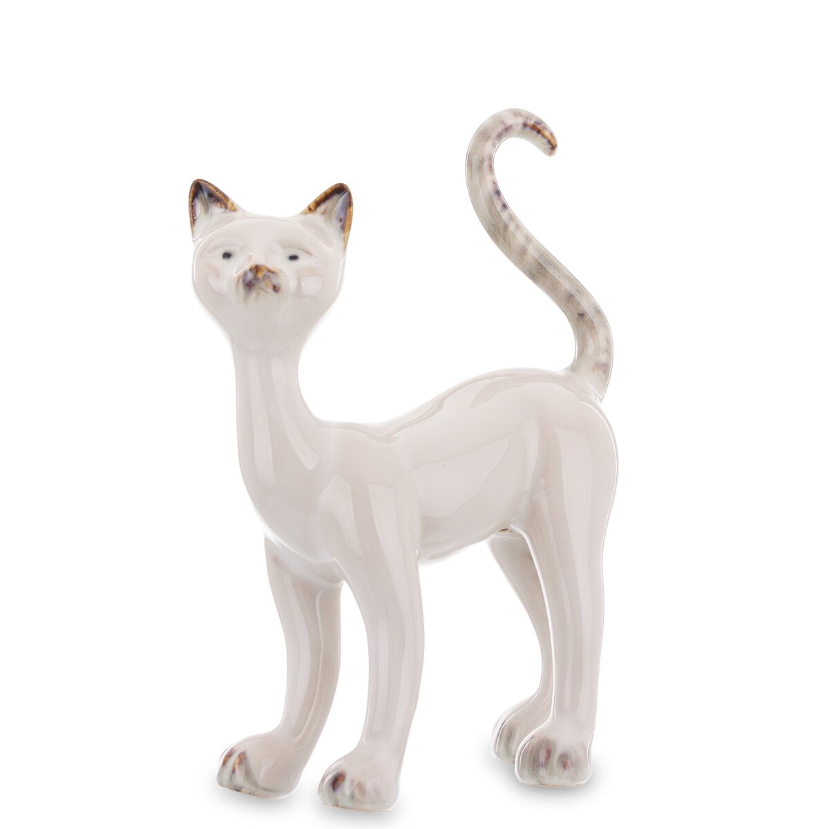 Dekoracja - ceramiczna figurka kota 16x11x5 cm KATTUNGE
