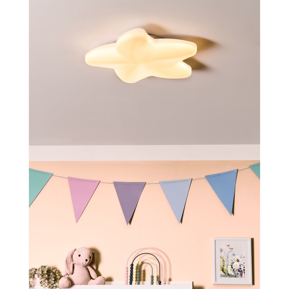 Lampa sufitowa LED Rozgwiazda SURNA Ze ściemniaczem Biały