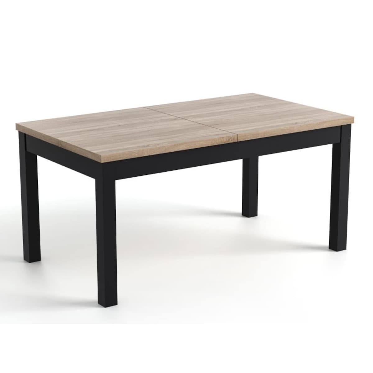 Stół rozkładany 90x90/130 dąb sonoma + nogi czarne