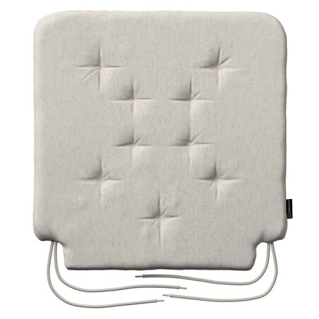 Poduszka na krzesło Olek, melanż szaro-beżowy, 42 x 41 x 3,5 cm, Loneta