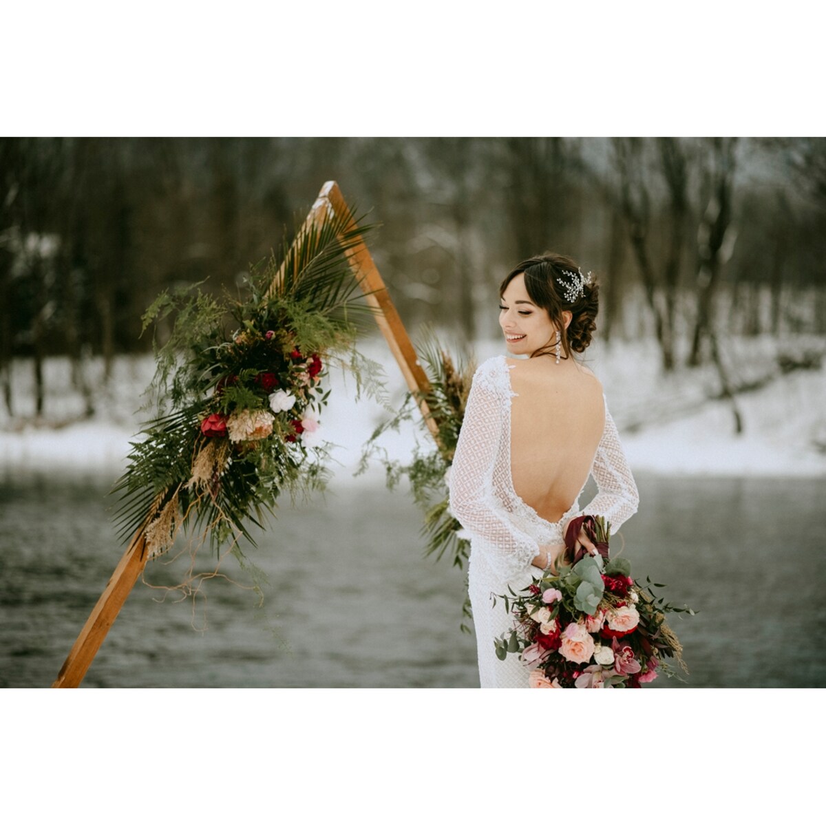 Kolczyki złote długie z listkami cyrkoniami ŚLUBNE eleganckie