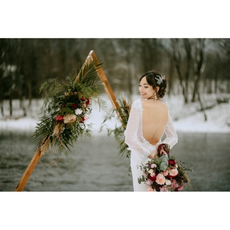 Kolczyki złote długie z listkami cyrkoniami ŚLUBNE eleganckie