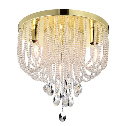 Lampa Sufitowa App1625-3C Chrom Złoty, Metal