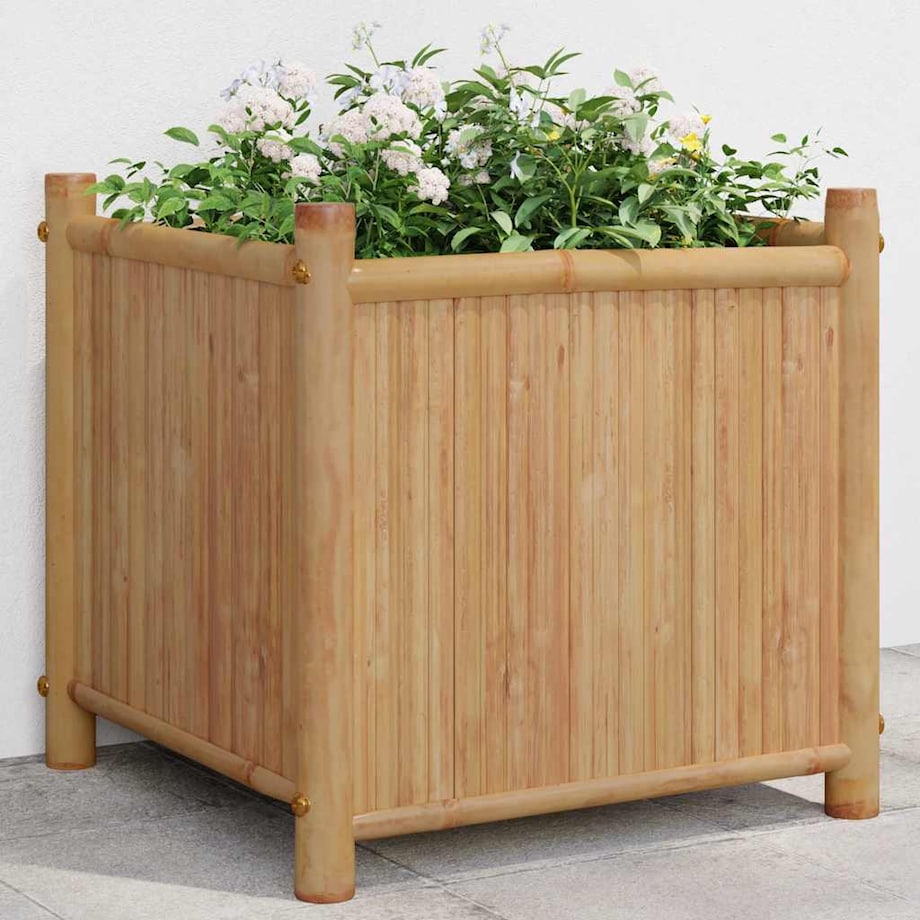 vidaXL Donica, 40x40x40 cm, bambusowa