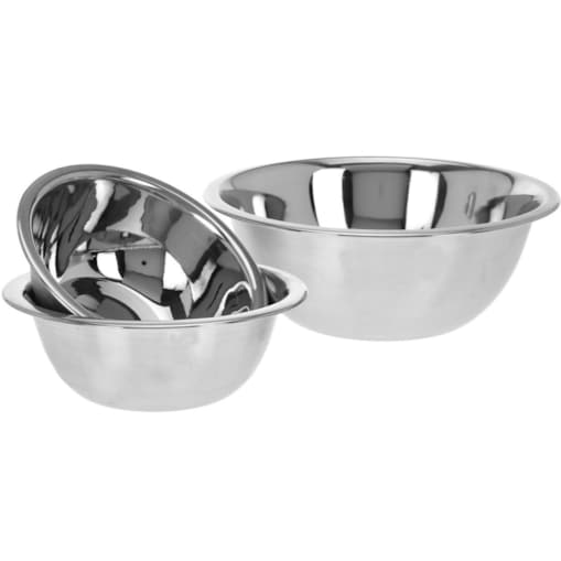 Miska ze stali nierdzewnej, zestaw 3 mis kuchennych 700 ml, 950 ml, 1900 ml