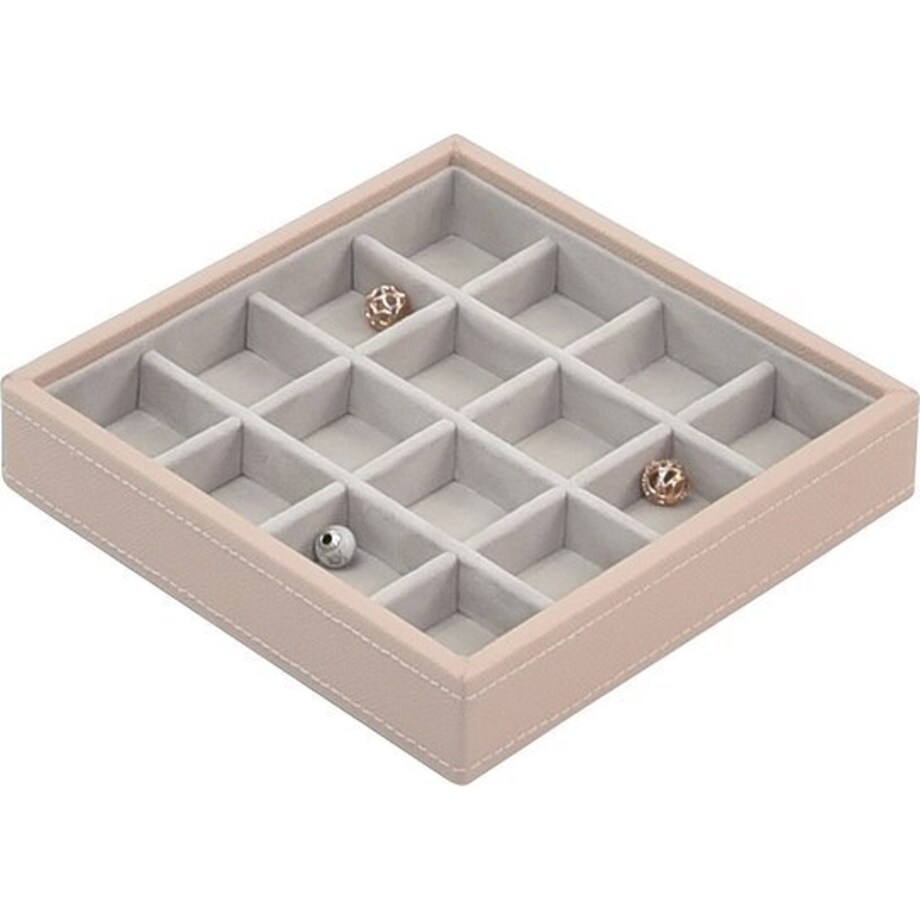 Szkatułka na charmsy Stackers 16 komorowa jasnoróżowa