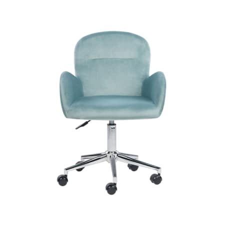 Krzesło biurowe regulowane welurowe miętowe PRIDDY