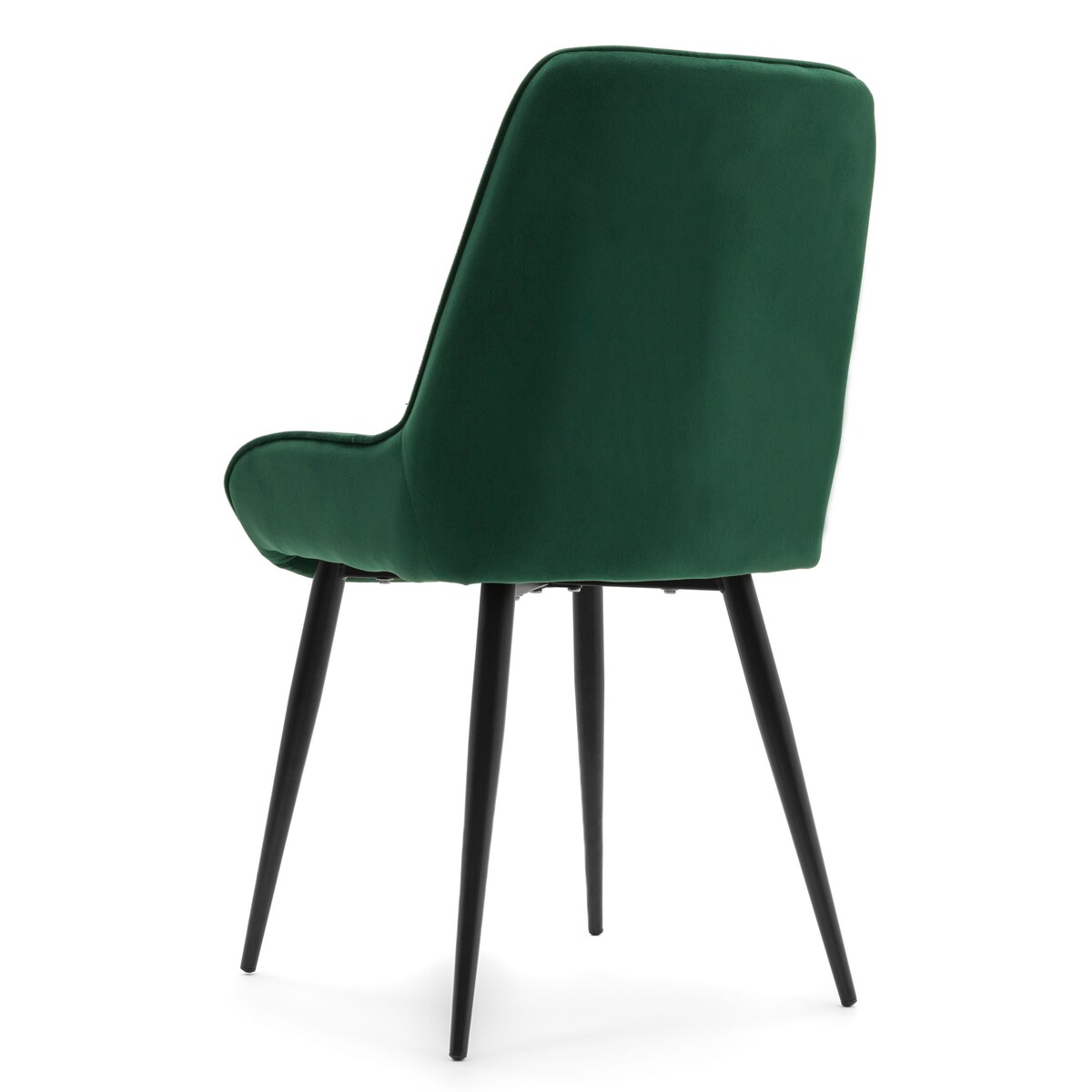 Krzesło tapicerowane welurowe do salonu jadalni nowoczesne glamour LUCA zielona