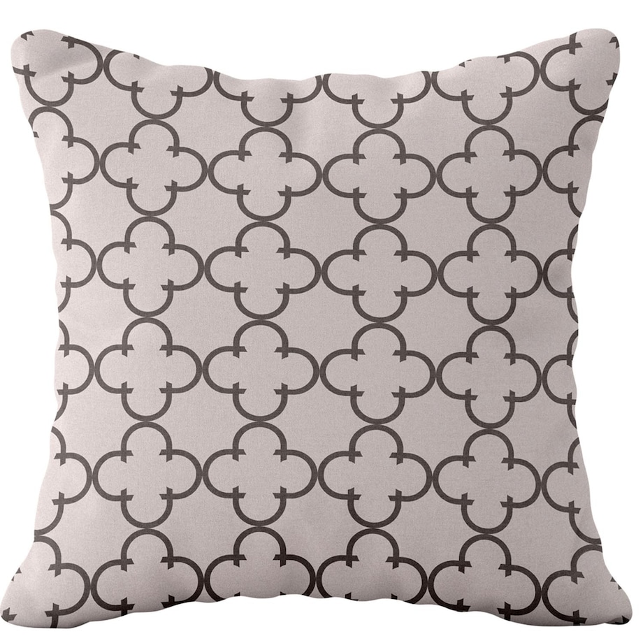Poszewka dekoracyjna 43x43 beżowa, w brązowy ornament, Darymex