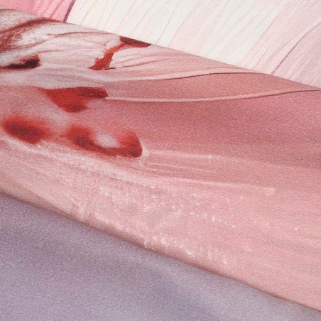 Poszewka satynowa 40x40 Rosabella pastelowe różowe kwiaty, Satynlove Premium